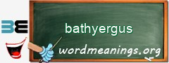 WordMeaning blackboard for bathyergus